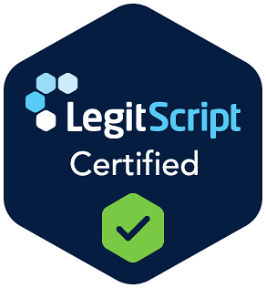 LegitScript Certified seal, verify certification for nbrehab.com