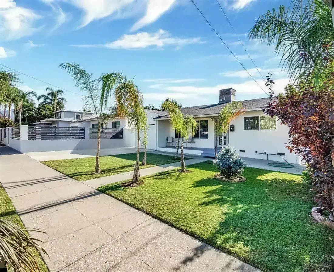Front yard of New Beginnings, a six-bed home for detox in Sylmar