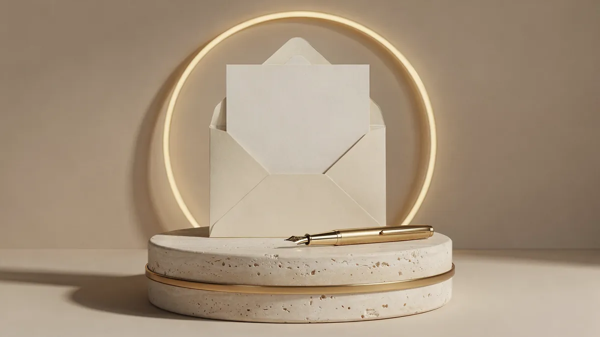 An open envelope and a pen: lead with how you feel