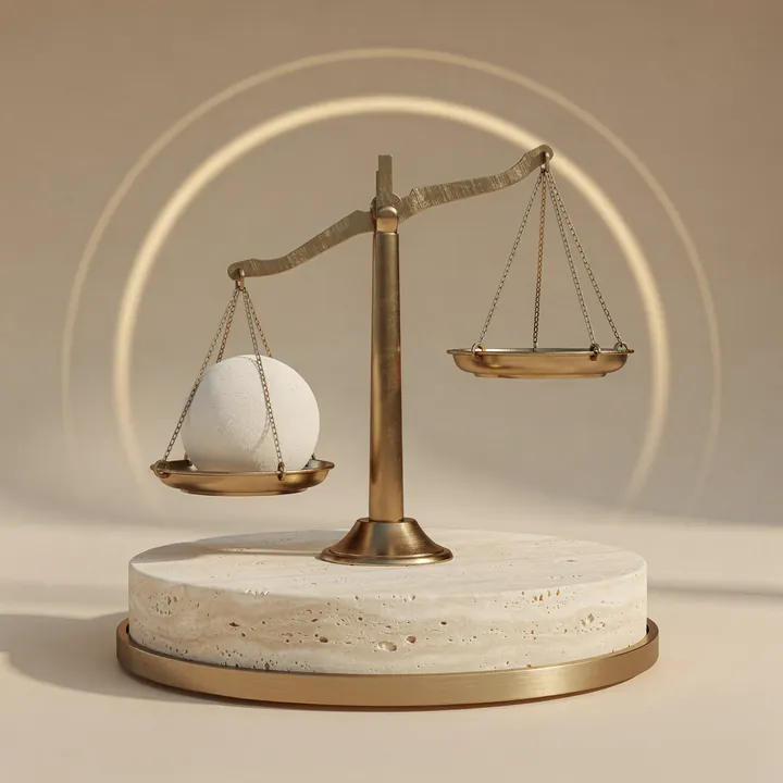 A scale tipped to one side: withdrawal is the body thrown off balance